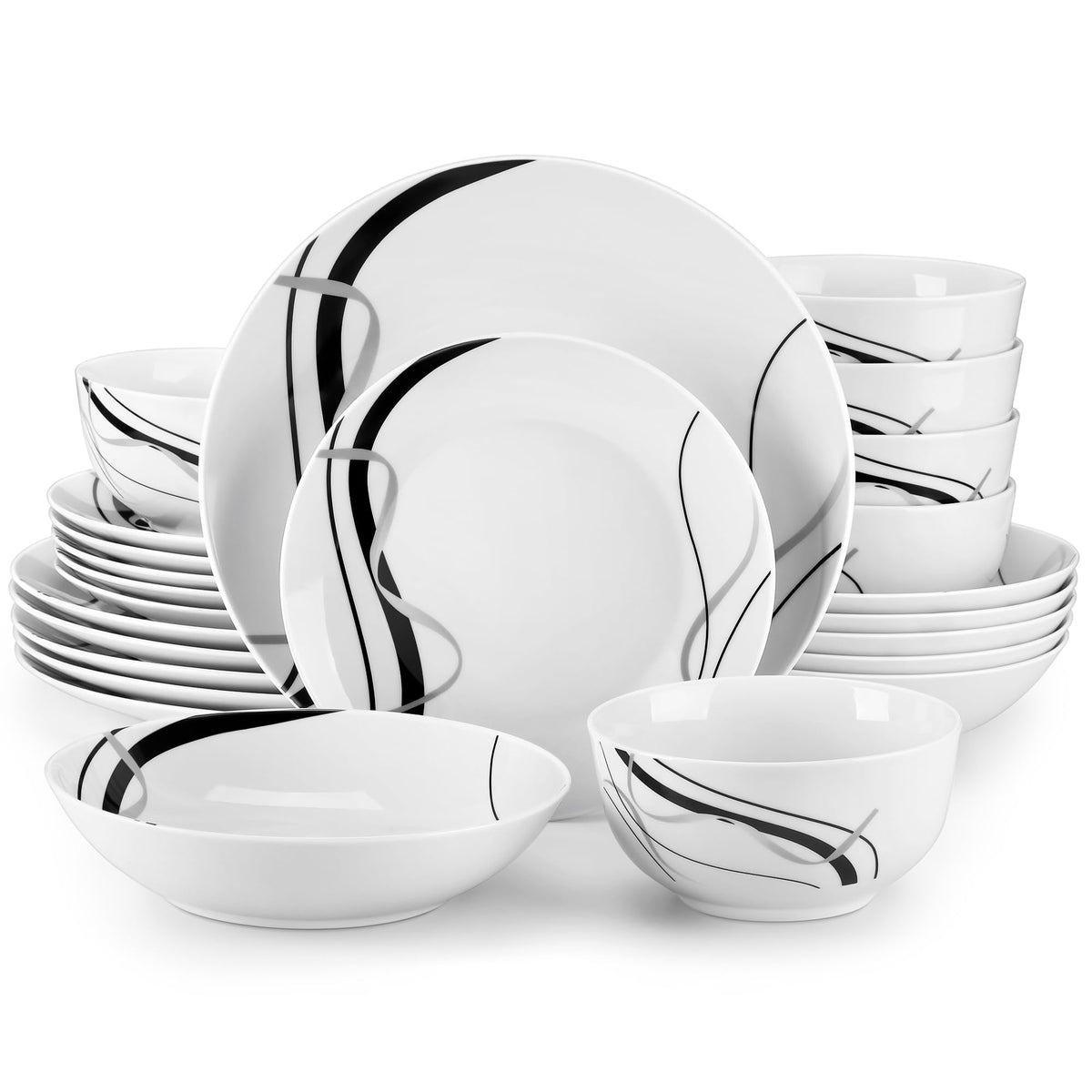 VEWEET Fiona platos principales 10,5 pulgadas, opción elegante para comidas diarias y ocasiones formales.