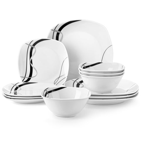 VEWEET Fiona: platos de cena elegantes para comidas diarias.