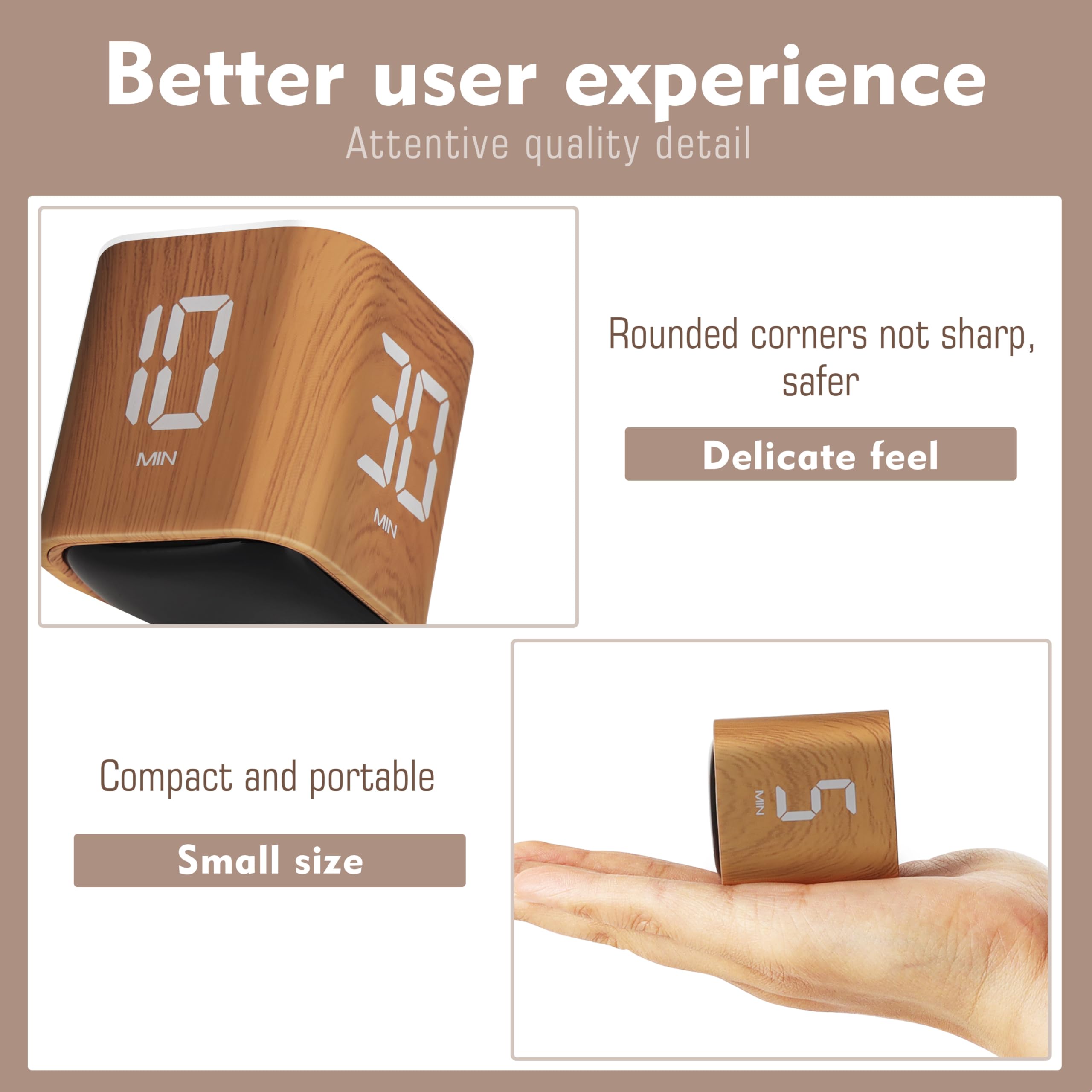 VEWINGL Cubo Temporizador: 30 minutos para tareas prolongadas y enfocadas.