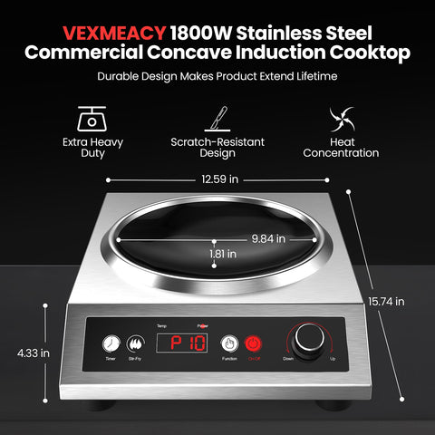 VEXMAECY Wok: compatible con utensilios magnéticos