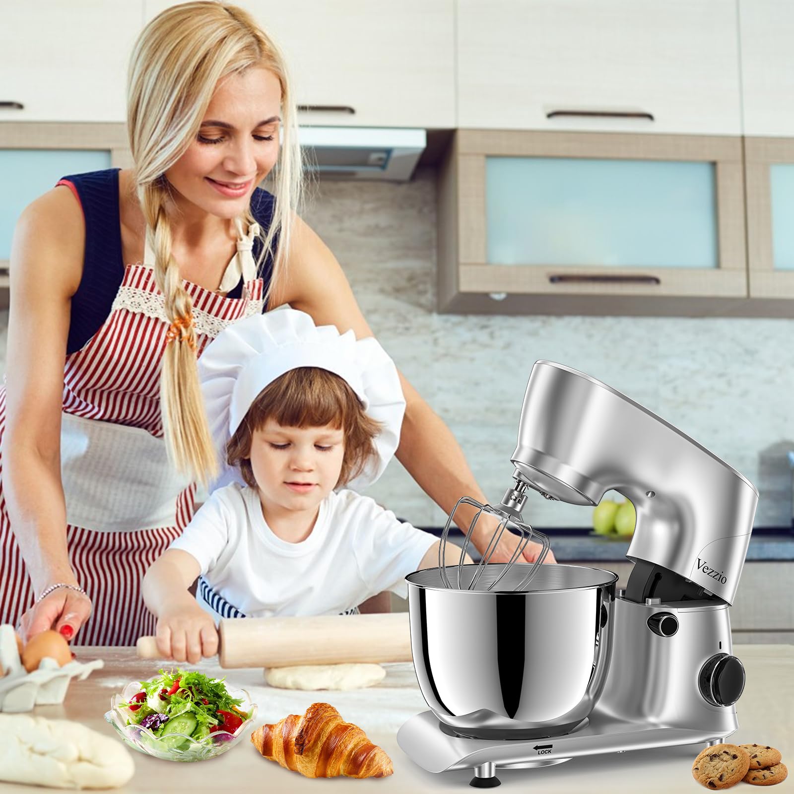 Vezzio Diseño compacto facilita guardado en cocinas pequeñas.