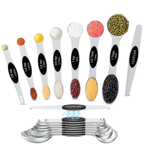 vfuni cucharas medidoras magnéticas apilables para ahorro de espacio y medición precisa.
