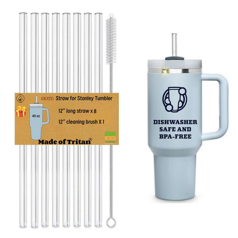 Pajillas VGHNQ para Stanley 40oz, transparentes y fáciles de limpiar, ideales para uso diario.