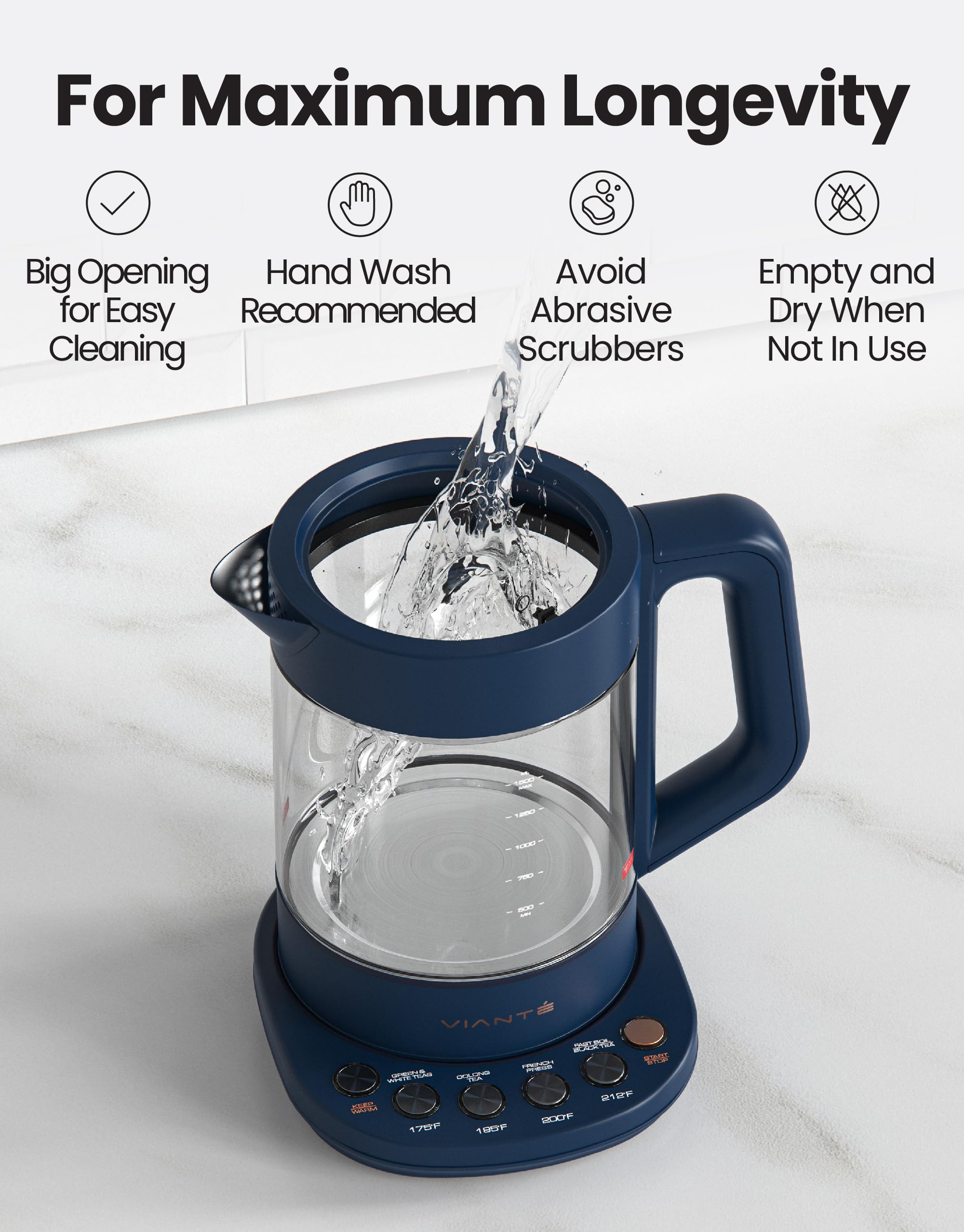 Viante hervidor para té helado con infusor integrado