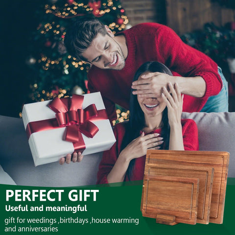 Vibaruta tablas acacia set 3 corte carnes con precisión