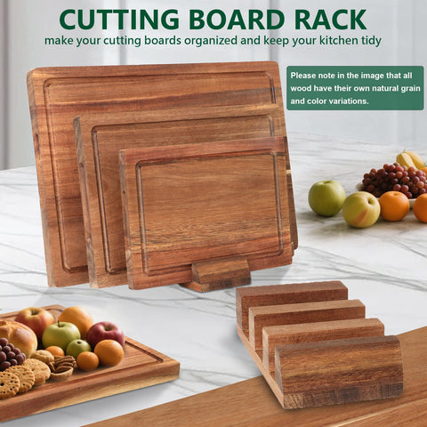 Vibaruta tablas acacia set 3 soporte secado para almacenamiento