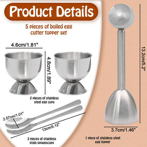 Cucharas para huevo Vibedor: dos cucharas duraderas para comer huevos fácilmente.