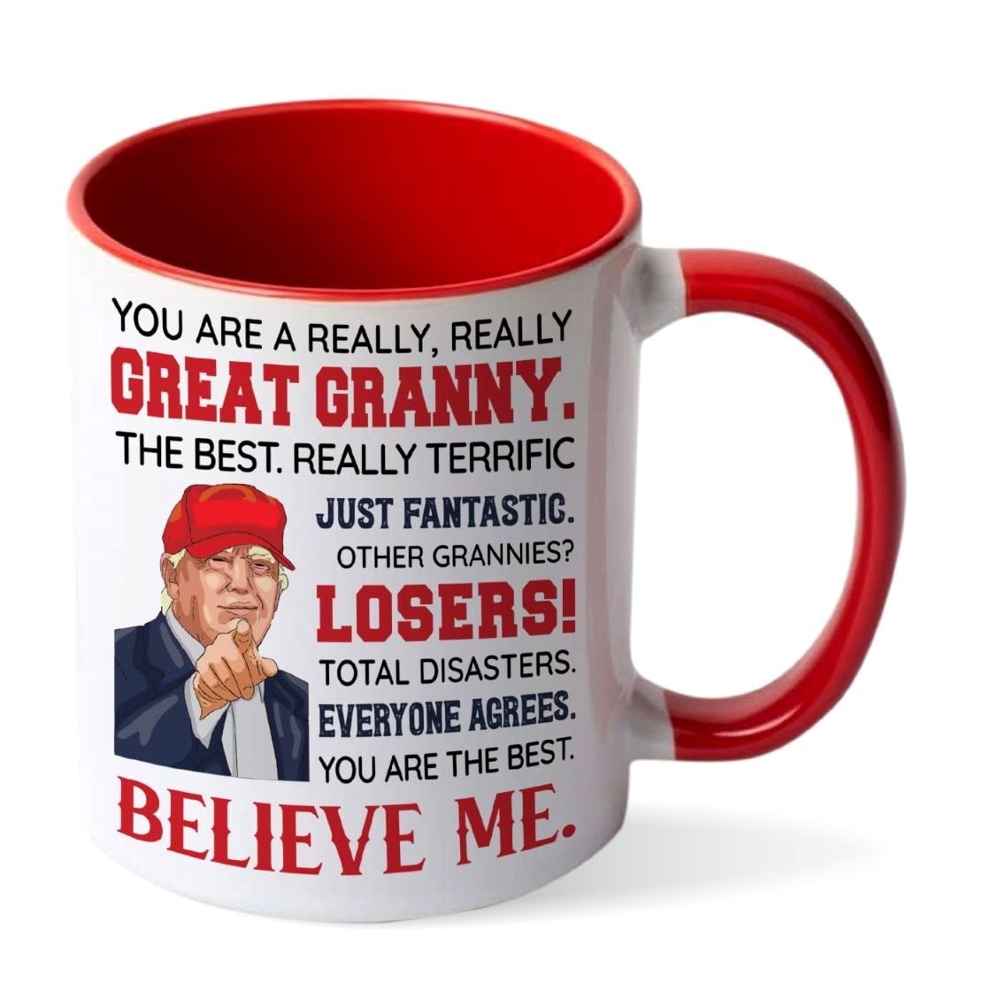 Viberty taza cerámica abuela 11oz, regalo ideal para café diario