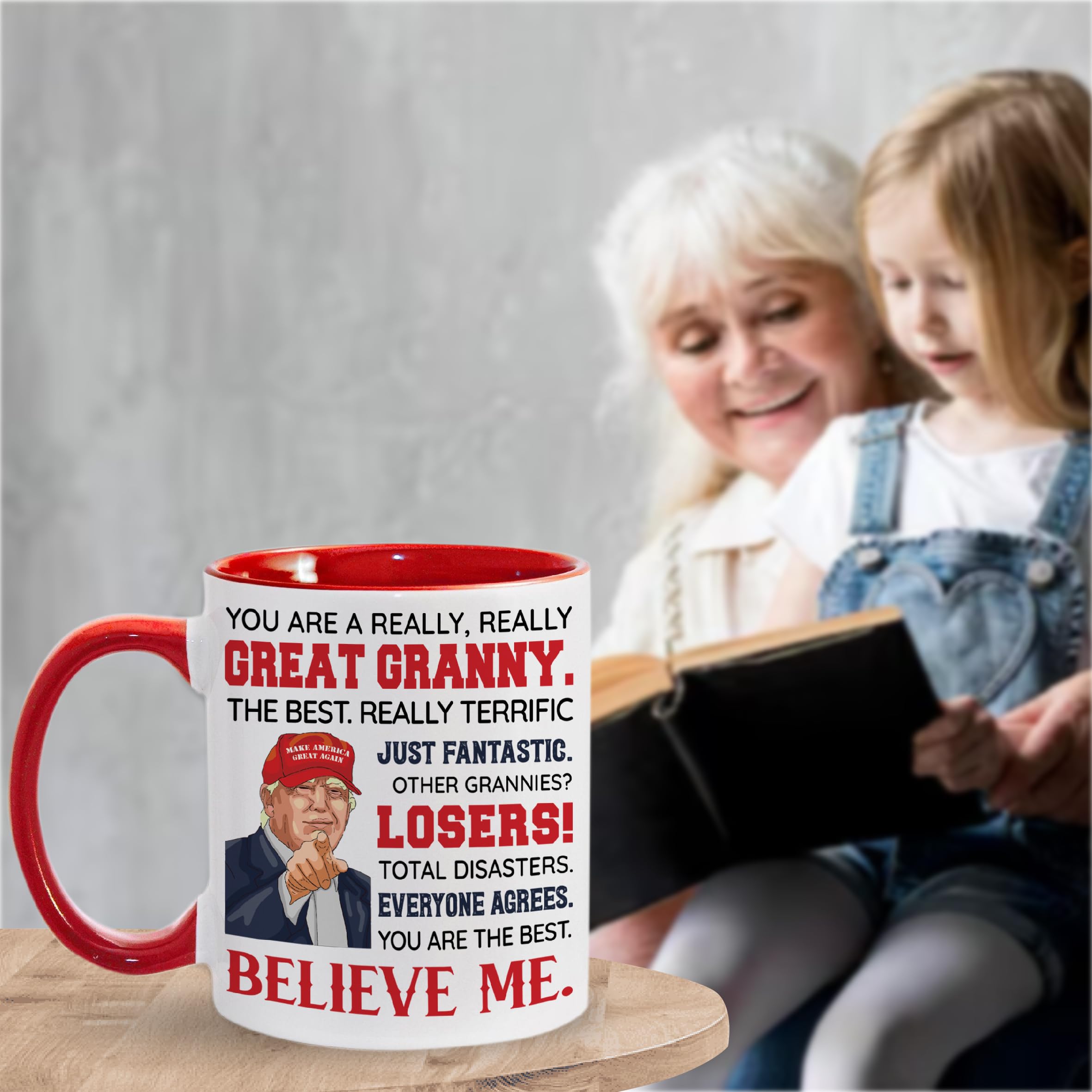 Viberty taza cerámica abuela con diseño divertido para sonrisas