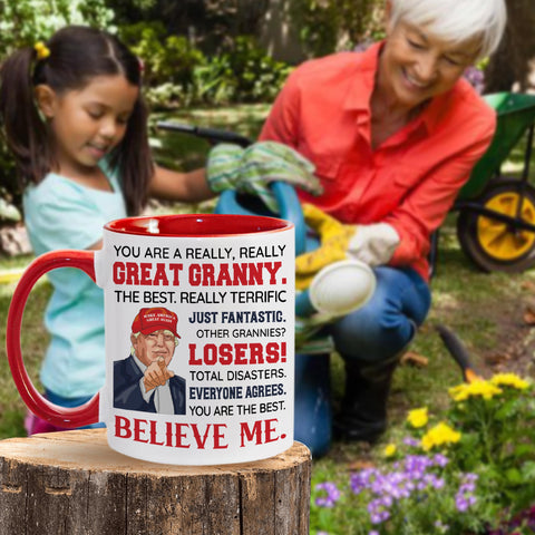 Viberty taza cerámica abuela para Navidad, regalo cálido