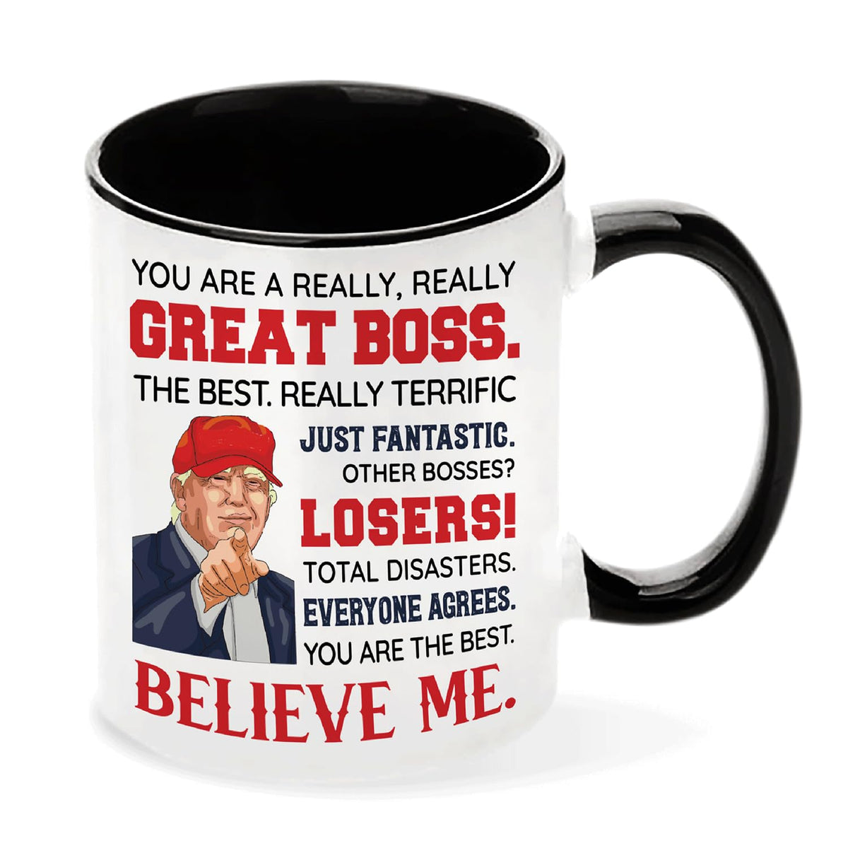 Taza Viberty para jefe 11oz con diseño divertido, ideal para alegrar la oficina.