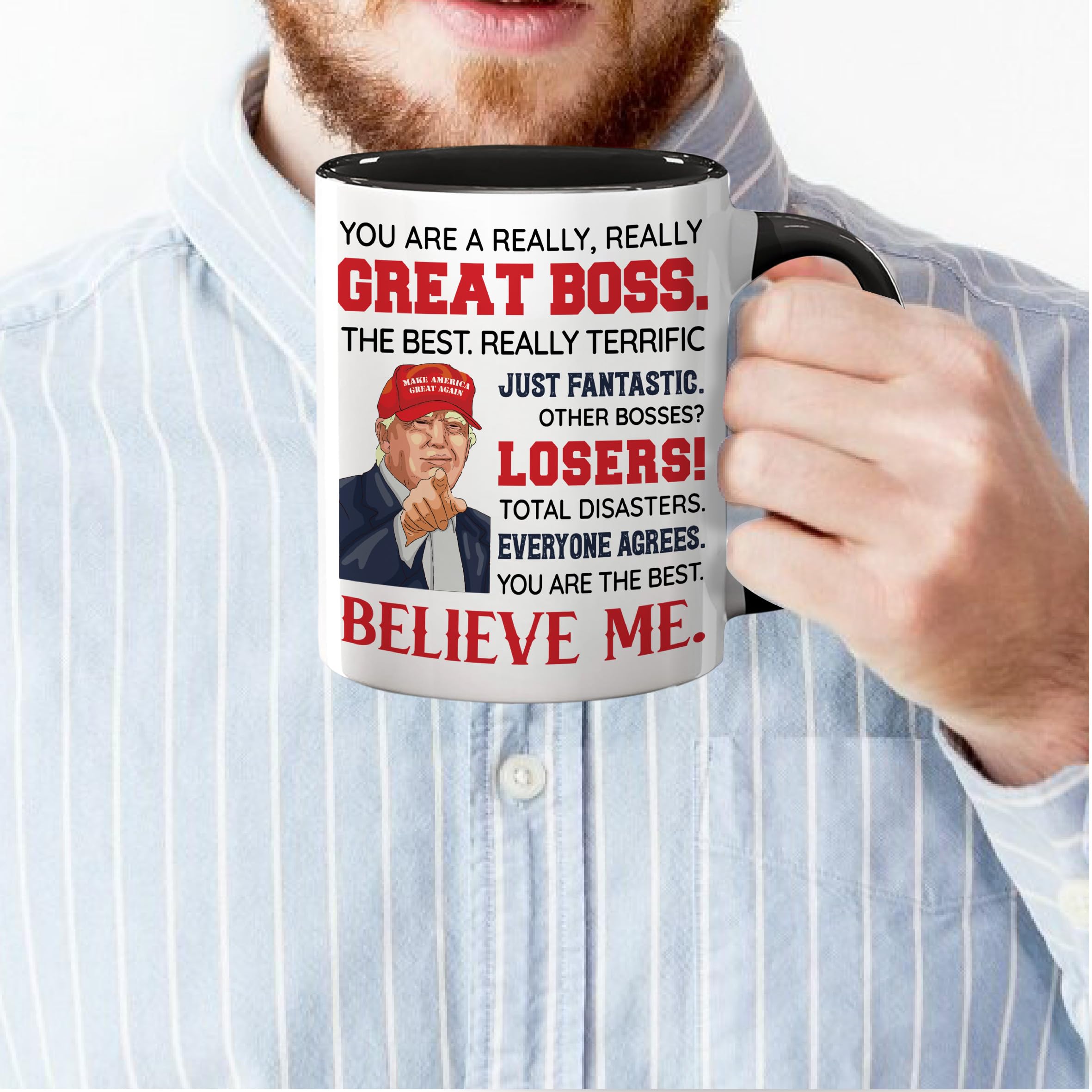 Taza Viberty para jefe 11oz, regalo navideño para el jefe, memorable y práctico.