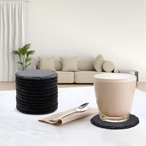 VIBRATITE posavasos pizarra con borde artesanal para estilo único.