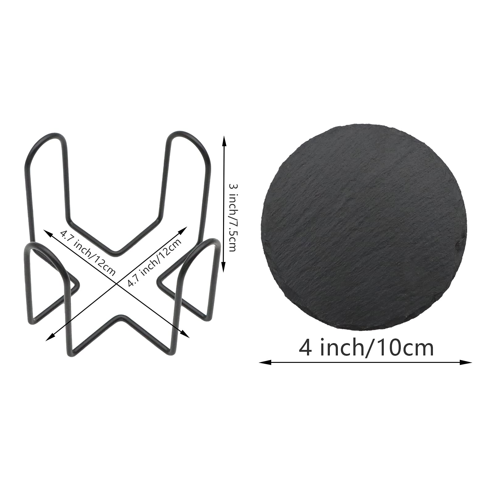VIBRATITE posavasos pizarra negra antirrayado para uso diario