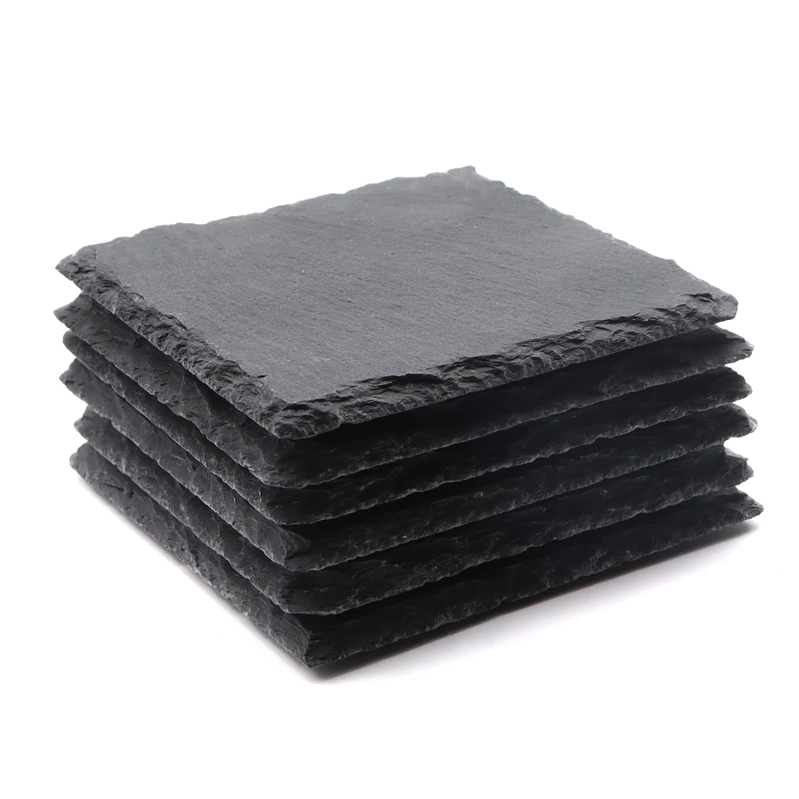 VIBRATITE posavasos de pizarra negro; protege superficies y añade estilo.