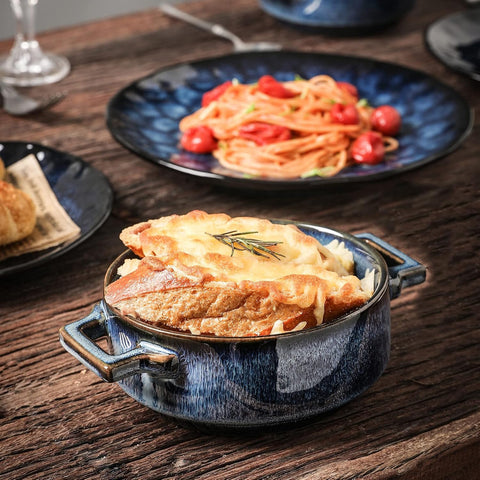Vicrays cuencos de sopa con mangos dobles para servir sin quemarse