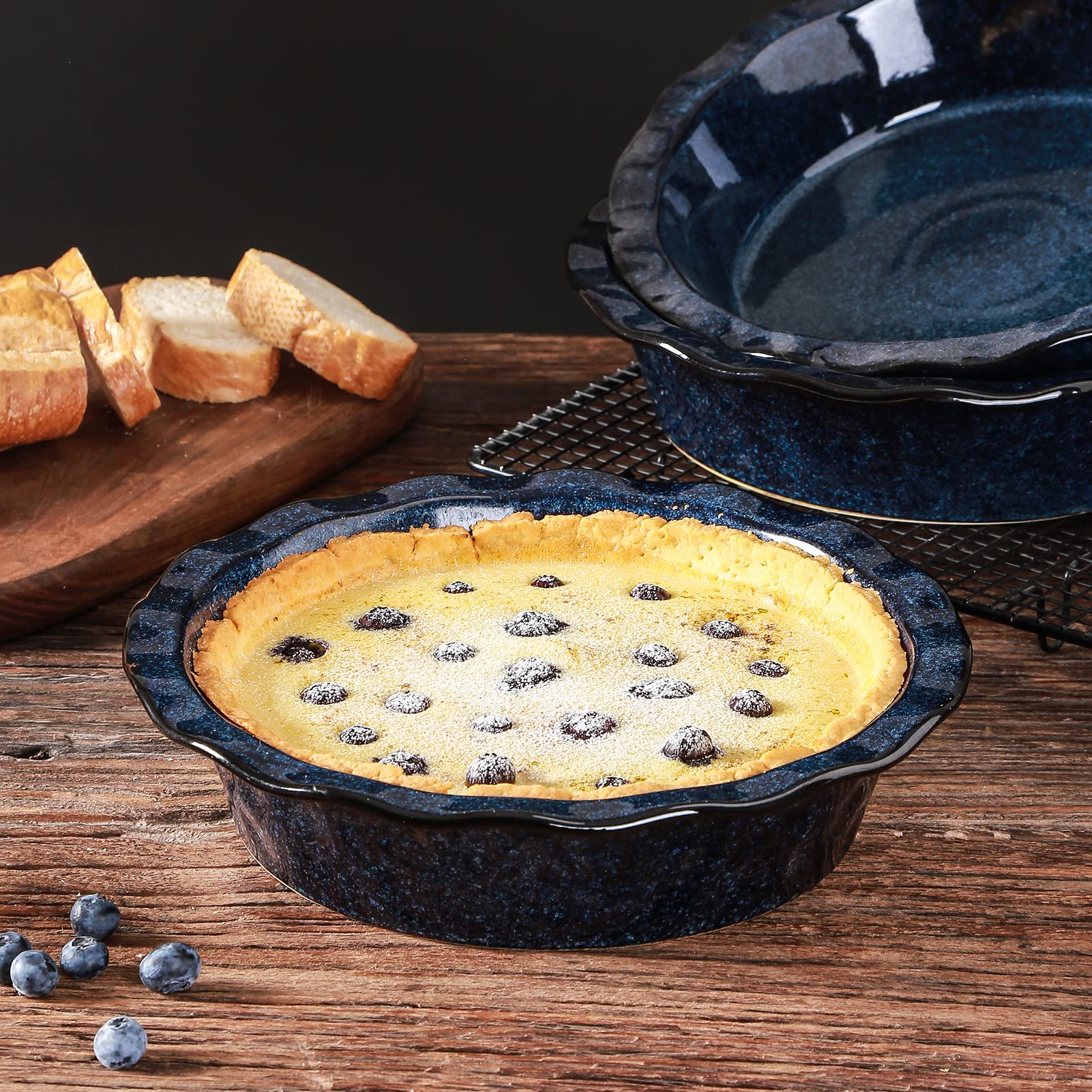 Recetas de tarta y quiche con Vicrays, en molde cerámico para horneado estable.