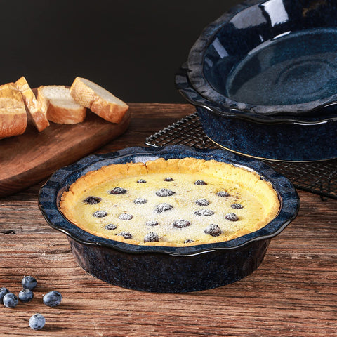 Recetas de tarta y quiche con Vicrays, en molde cerámico para horneado estable.