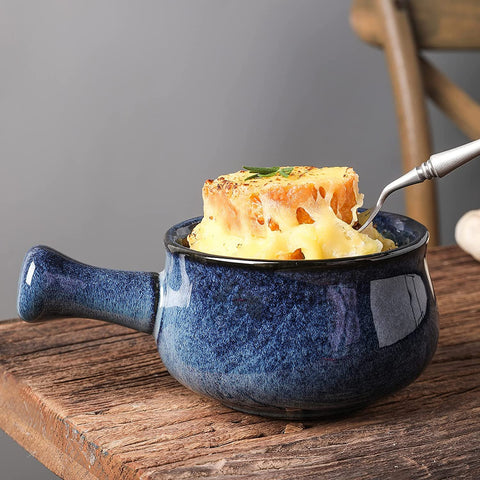 Vicrays conjunto de tazones azules, diseño elegante para mesa