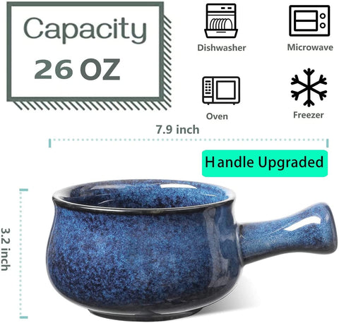 Vicrays tazon ceramico azul con glaseado reactivo, toque decorativo en la mesa