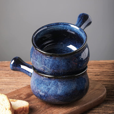 Vicrays sopa ceramica azul duradera sin plomo para uso diario