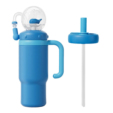 VICSPORT copa agua con ballena chorro, diversión al beber para niños y adultos.