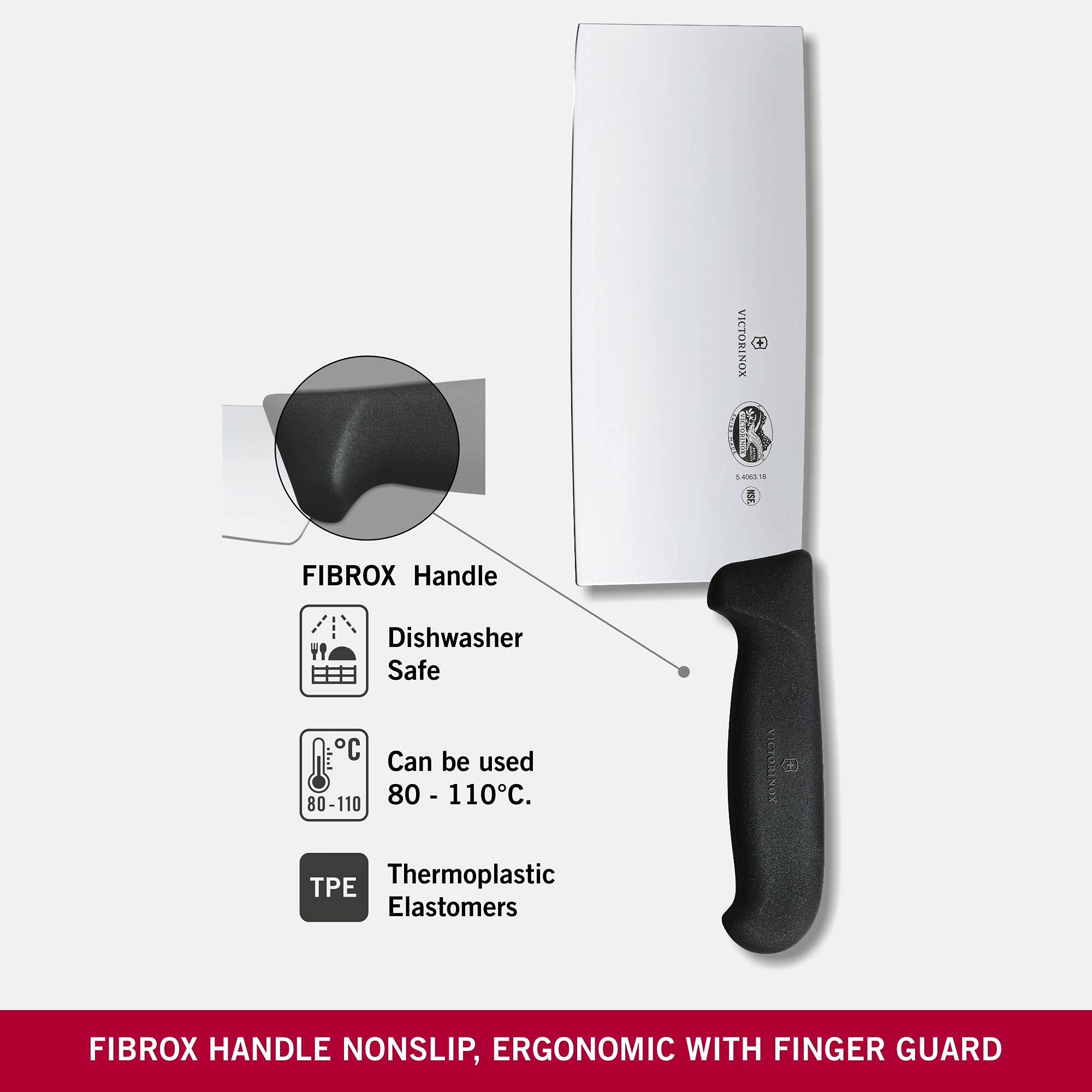 Victorinox cuchillo chino clásico de 7 pulgadas, perfecto para cortar carnes