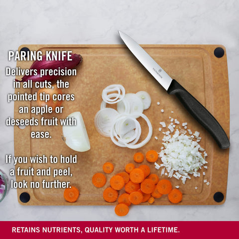 Victorinox Cuchillo Verduras SwissClassic, limpieza fácil gracias a materiales duraderos.