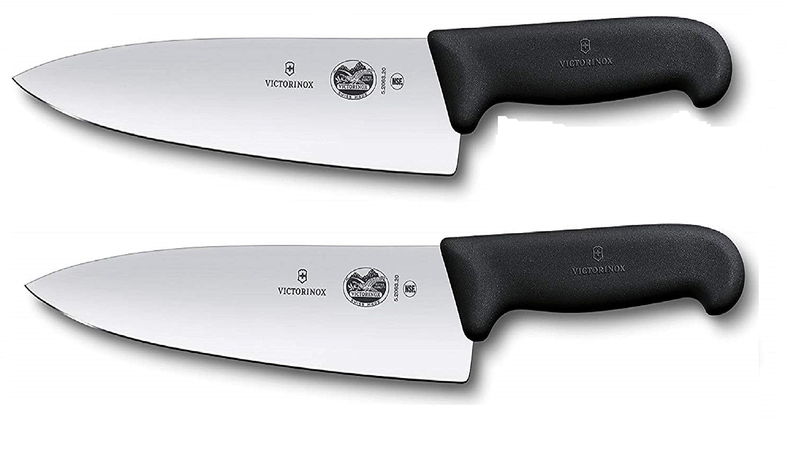 Victorinox Fibrox Pro cuchillo chef 8 pulgadas set de 2, corte preciso para la cocina
