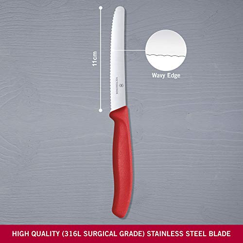 Victorinox, mango texturizado ergonómico, ofrece agarre seguro incluso cuando está húmedo.
