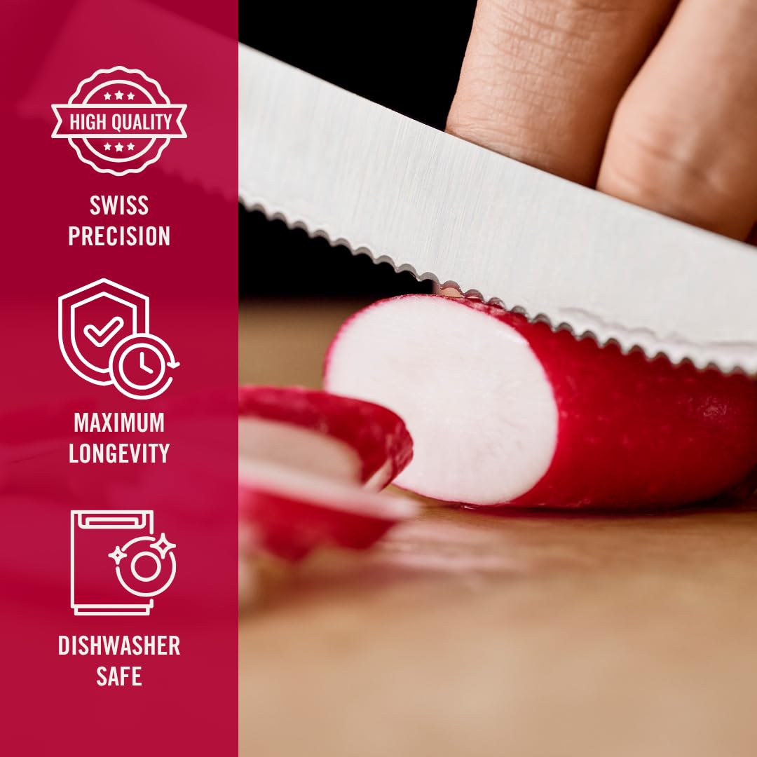Acero alto carbono de Victorinox, filo duradero para cortes precisos