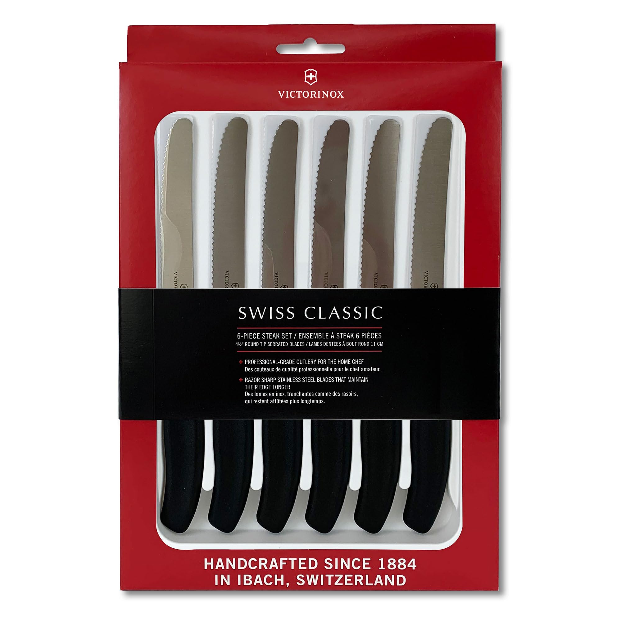 Victorinox Swiss Classic: conjunto de cuchillos filete con filo preciso para cortes limpios