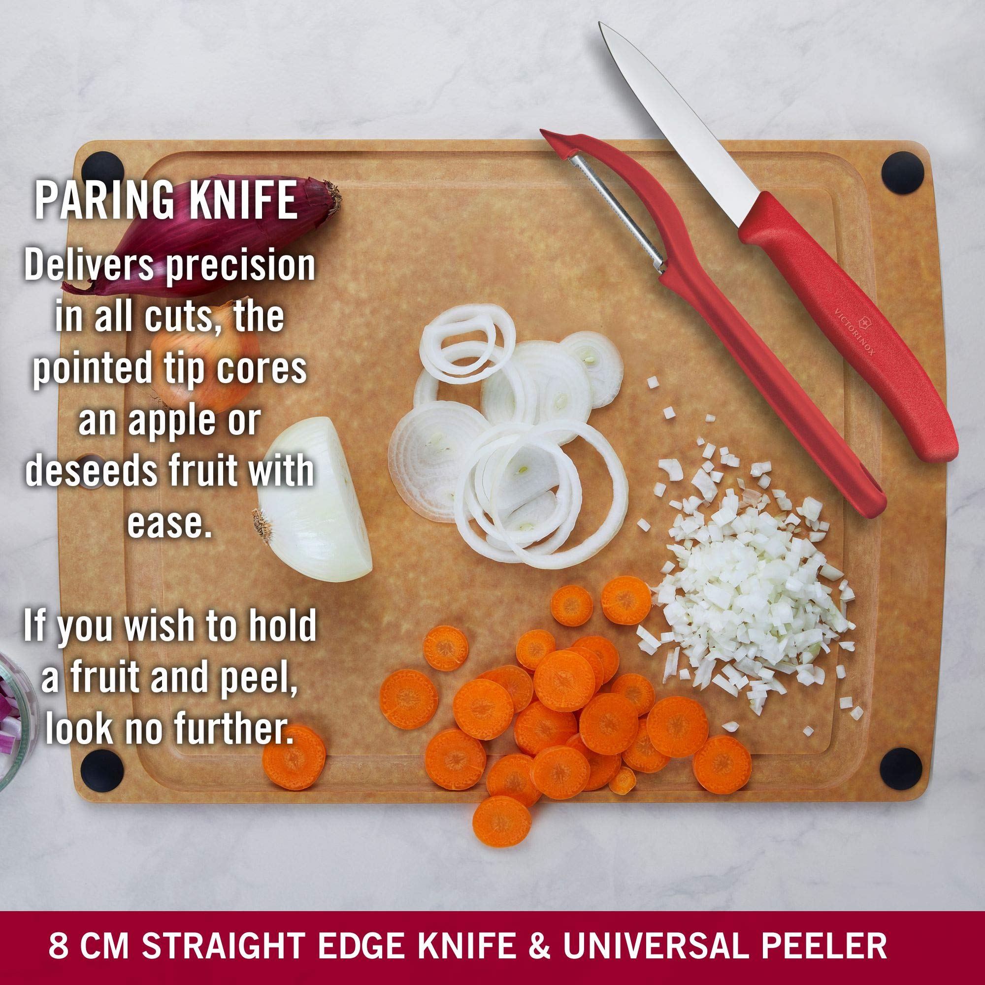 Victorinox Swiss Classic: cuchillo para pelar con filo liso para cortes precisos.