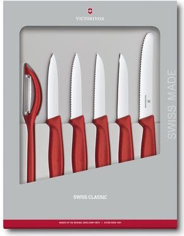 Victorinox Swiss Classic: juego de 6 cuchillos para pelar, con mango ergonómico y precisión en la cocina.