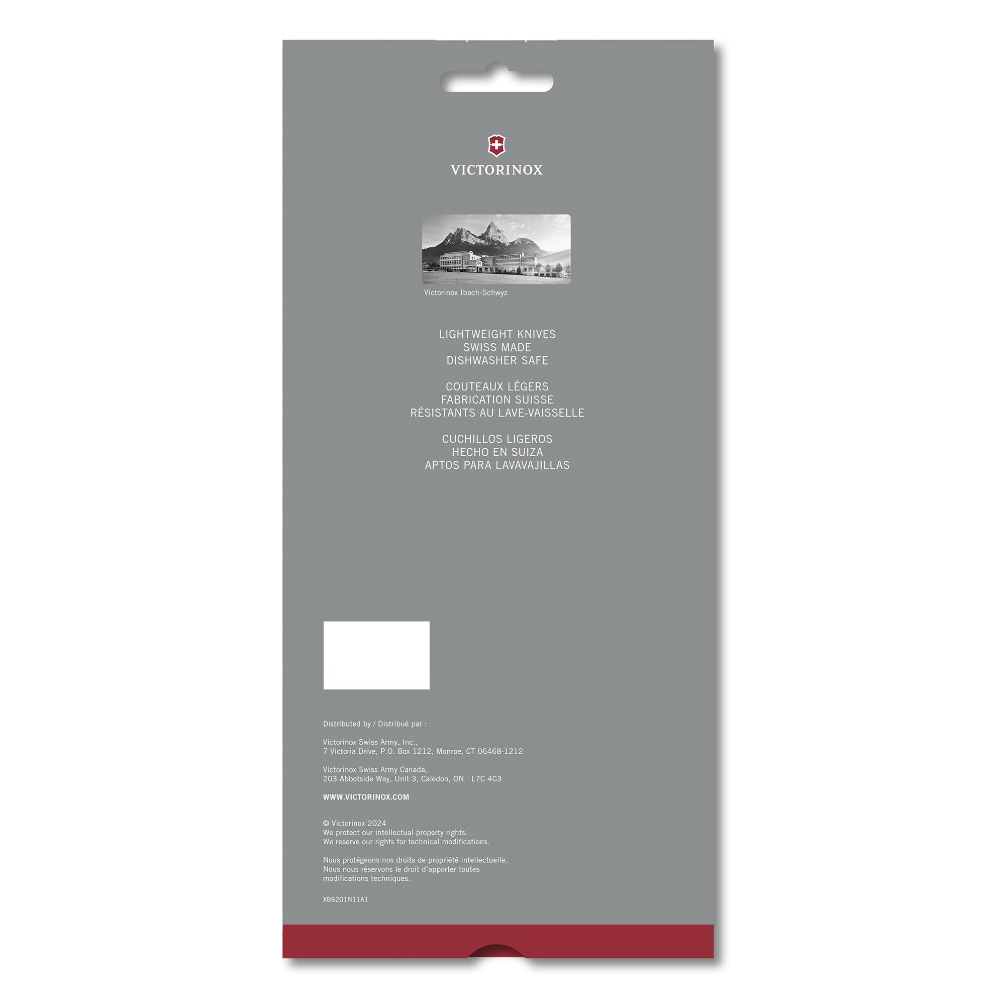 Victorinox Swiss Classic mango ergonómico Fibrox Pro ofrece agarre firme incluso con manos mojadas.