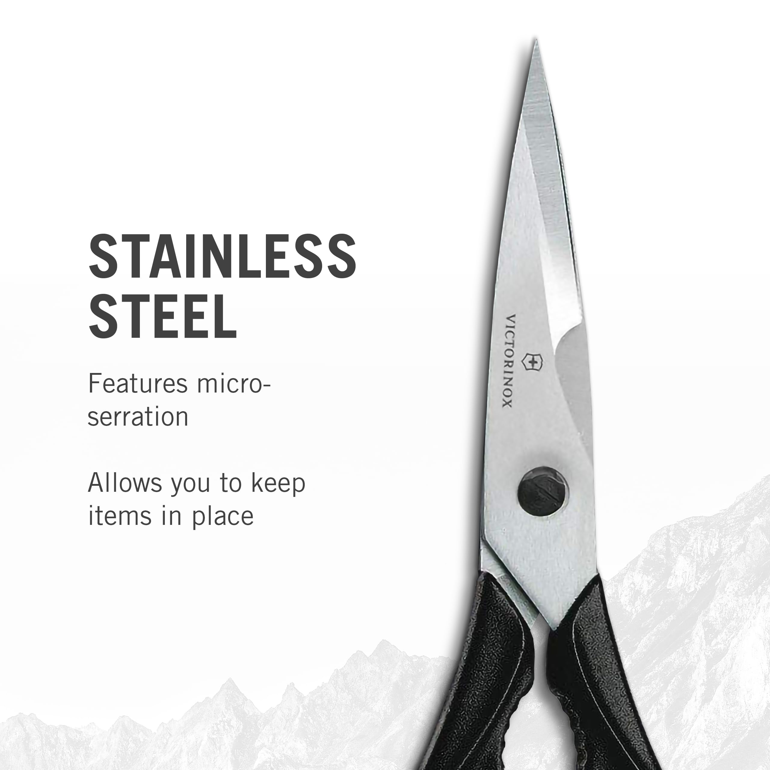 Victorinox Swiss Classic mango texturizado ergonómico para manejo cómodo.
