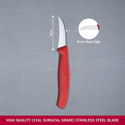 Victorinox VIC-6.7501, manija roja ergonómica para manejo cómodo.