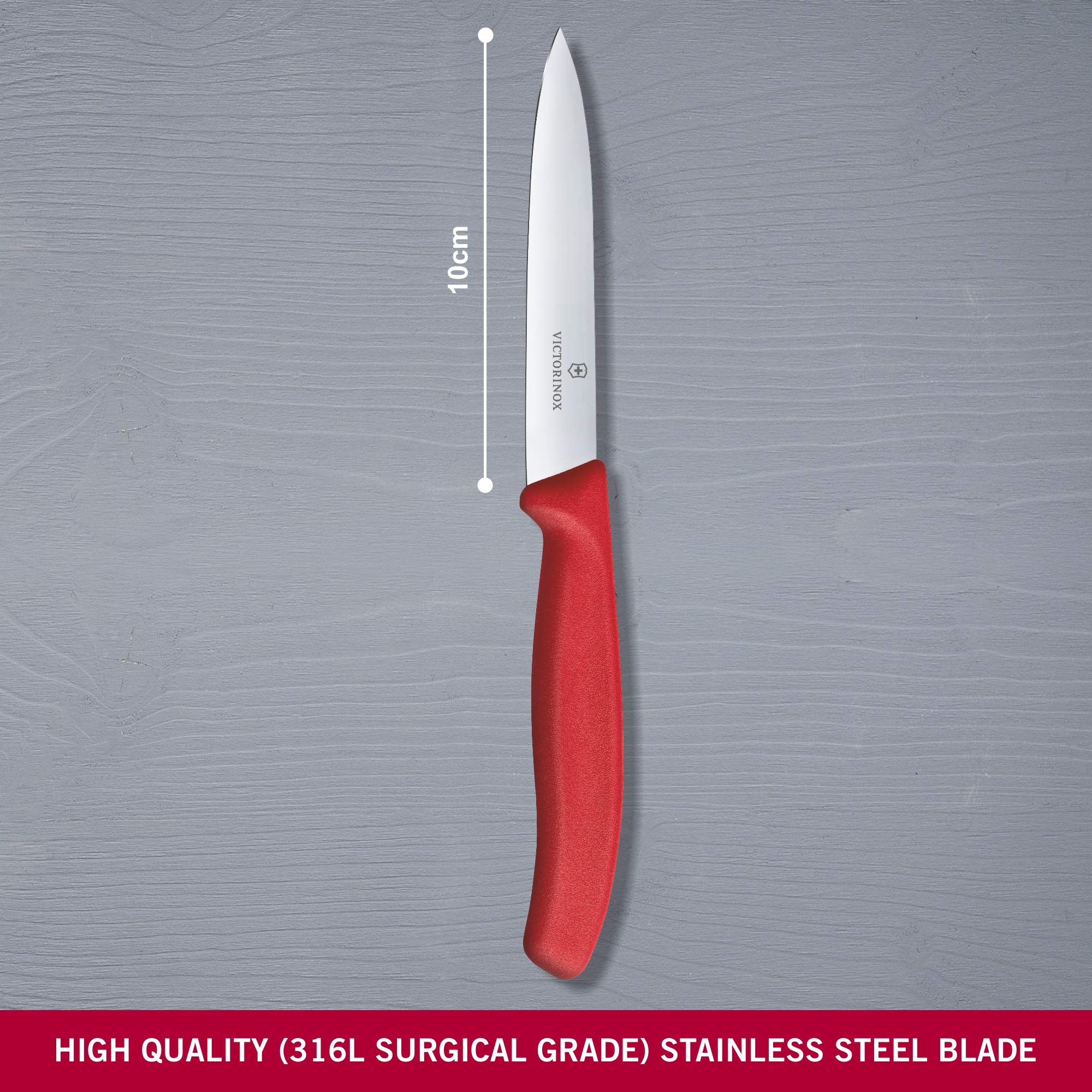 Victorinox VIC-6.7701, mango rojo ergonómico para uso diario en cocina.