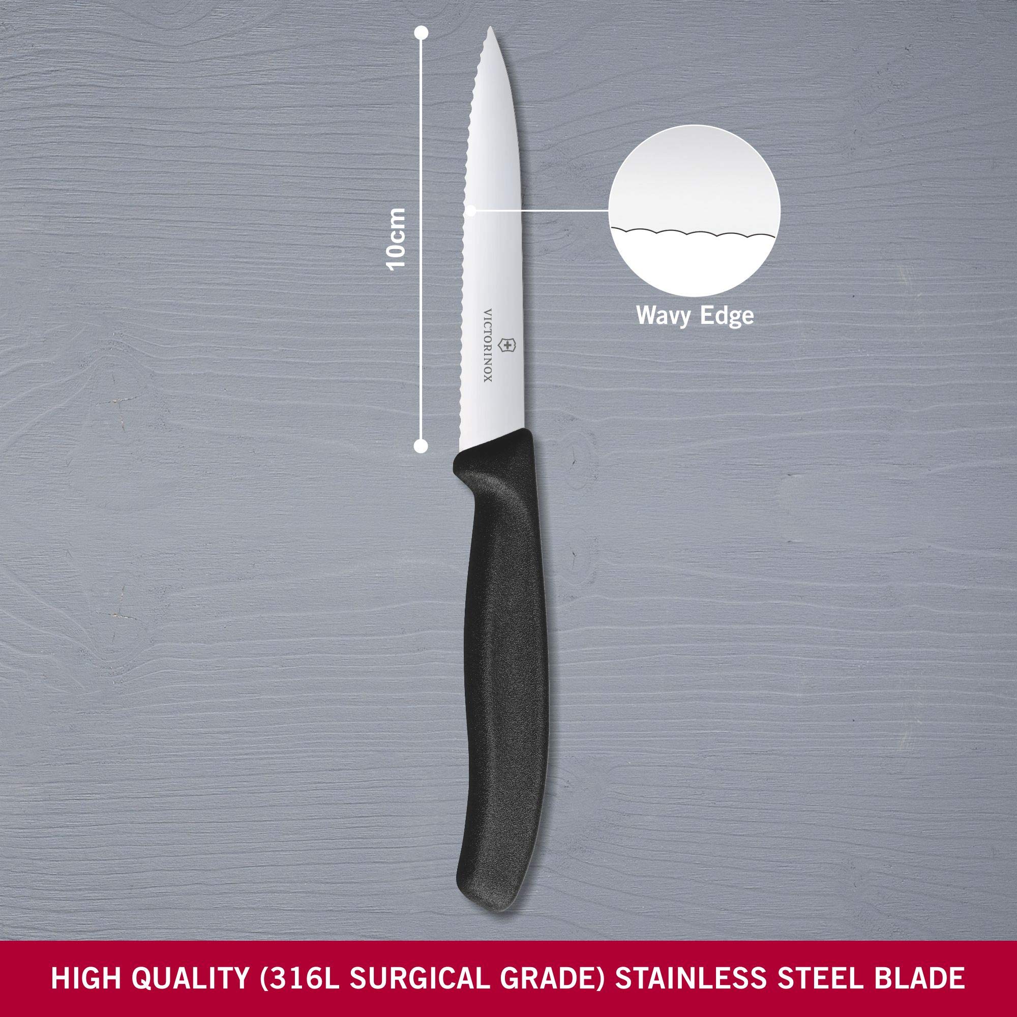 Victorinox VIC-6.7733 hoja serrada de 4 pulgadas para cortar verduras con control.