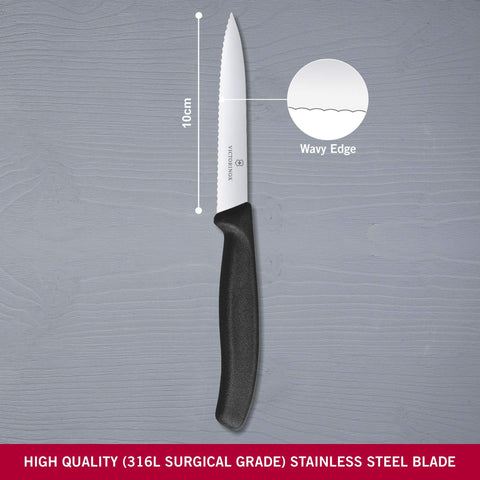 Victorinox VIC-6.7733 hoja serrada de 4 pulgadas para cortar verduras con control.