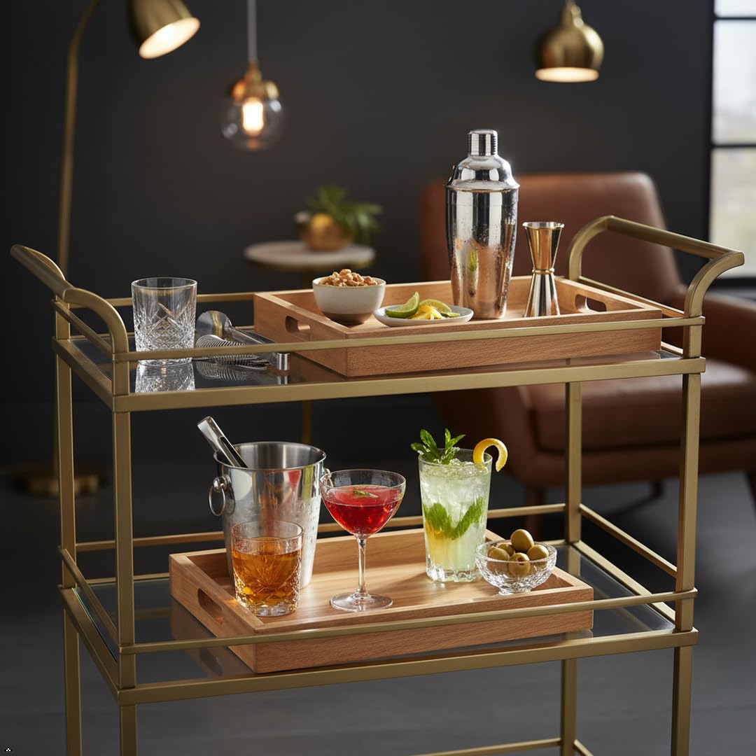 VICTORY RELAX bandeja decorativa para mesa de centro de madera acacia