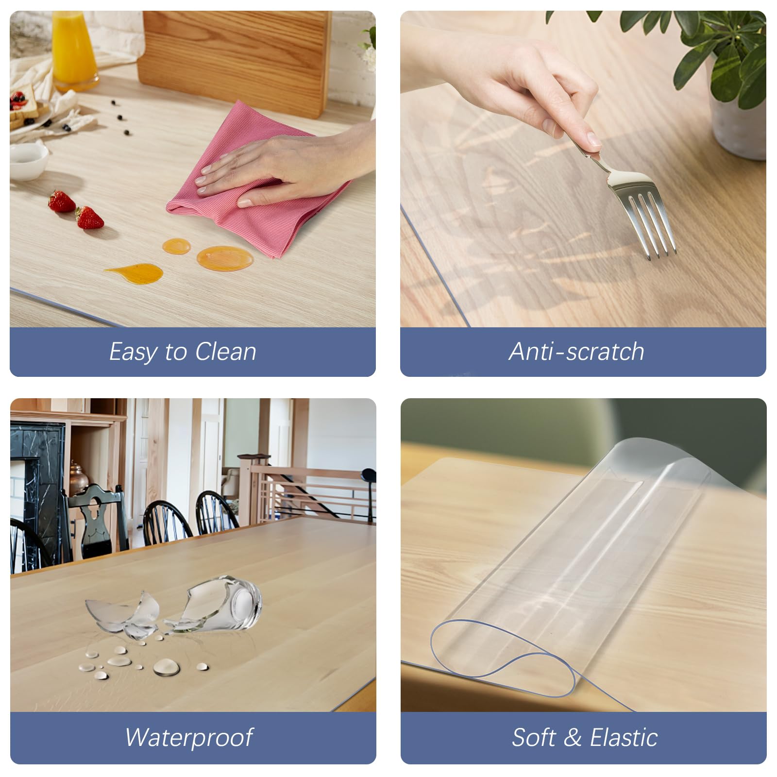Protector Vicwe contra arañazos, mantiene el diseño de la mesa visible.