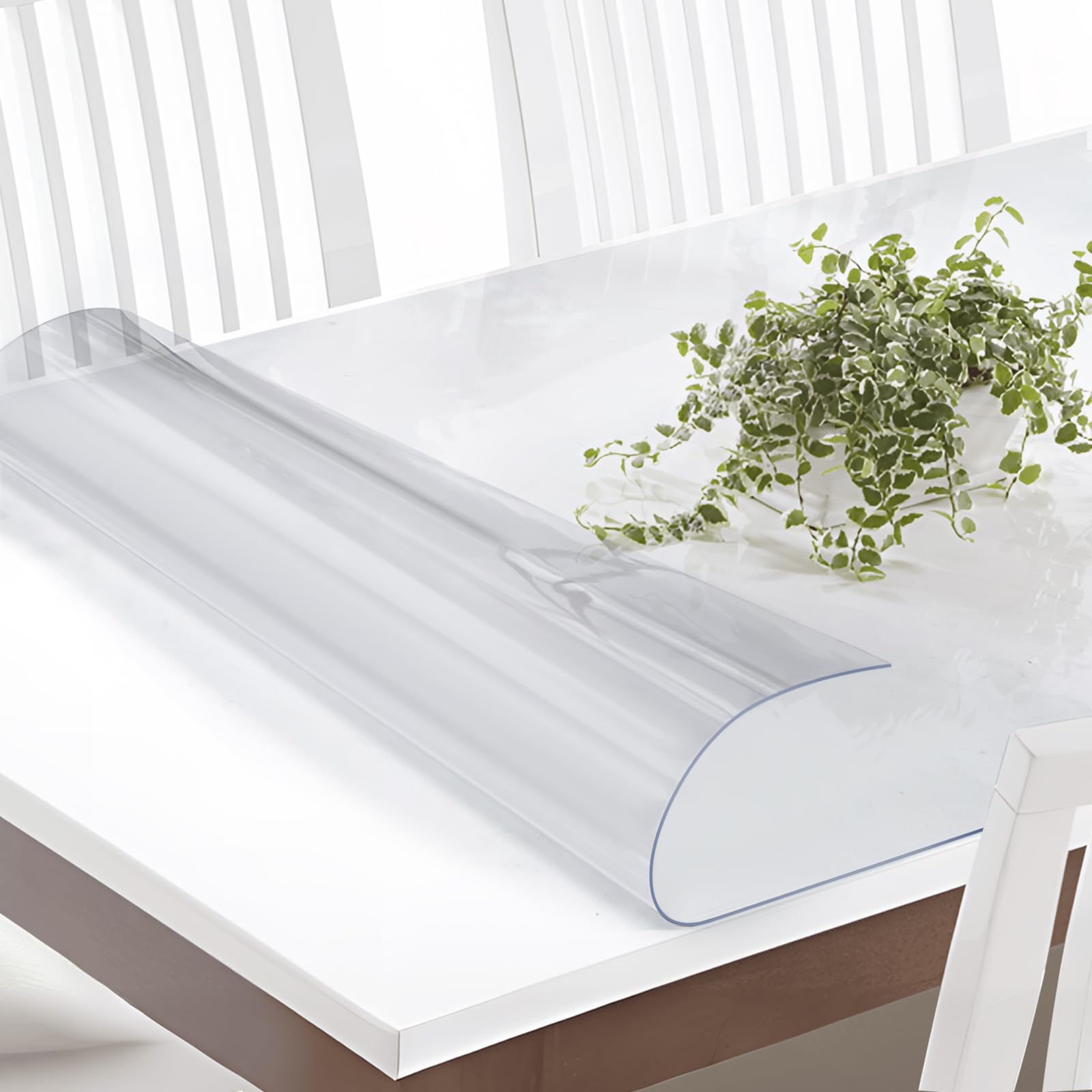 Protector de mesa Vicwe transparente de 36x60 pulgadas protege contra manchas y arañazos