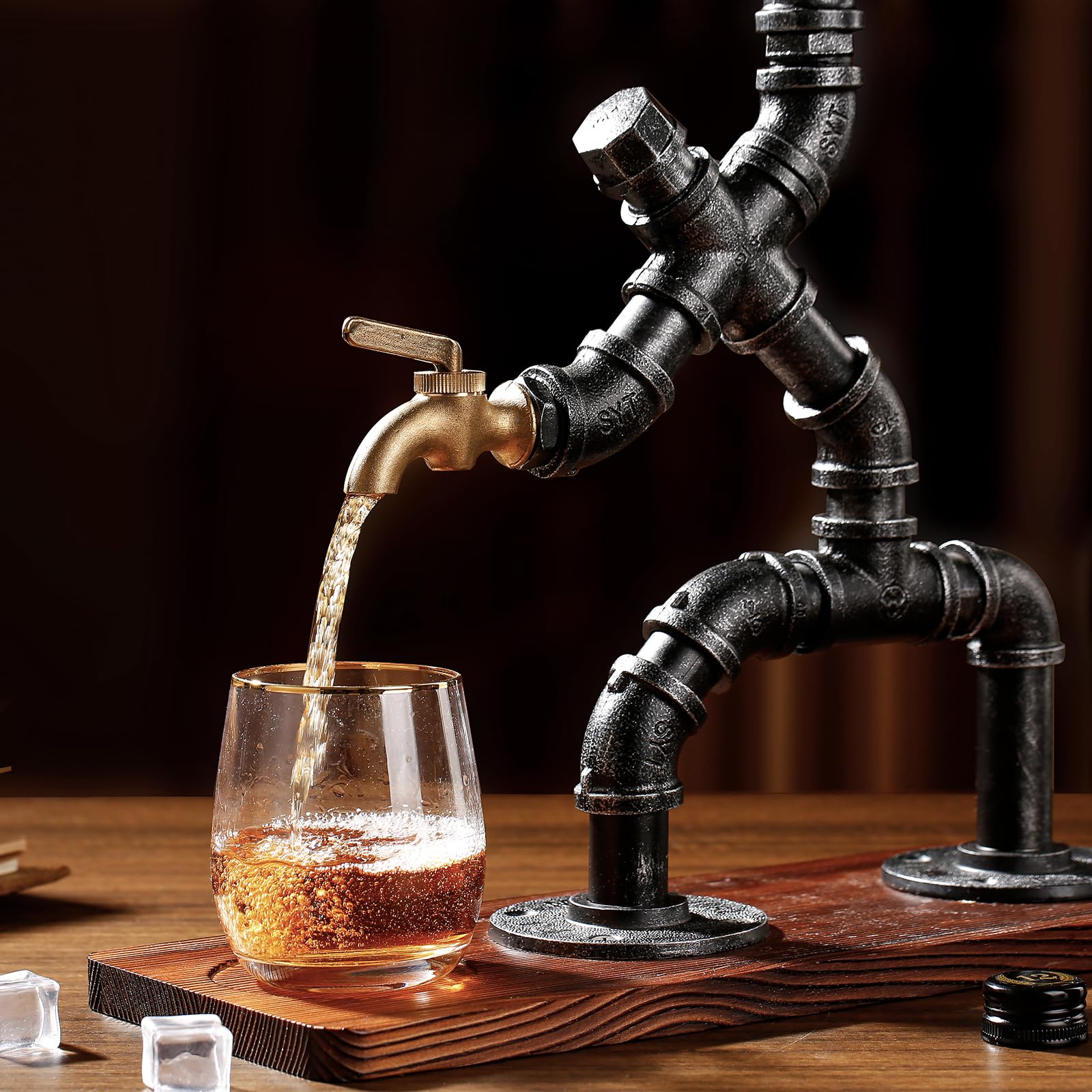Vida Brillante dispensador enseña a ser bartender en casa con sistema simple plateado