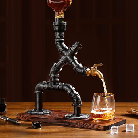 Vida Brillante dispensador whisky con detalle plateado para uso diario
