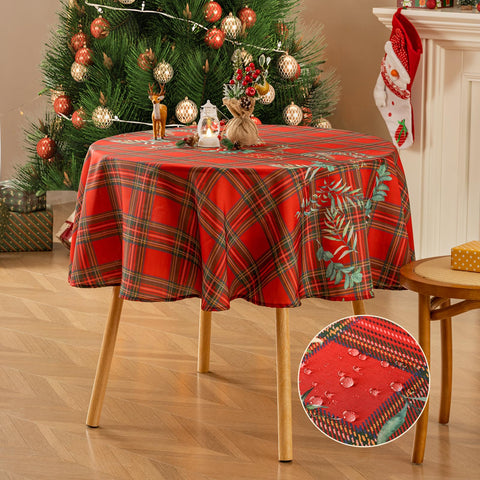 VidaFete mantel hojas navidad detalle, diseño elegante para centro de mesa festivo.
