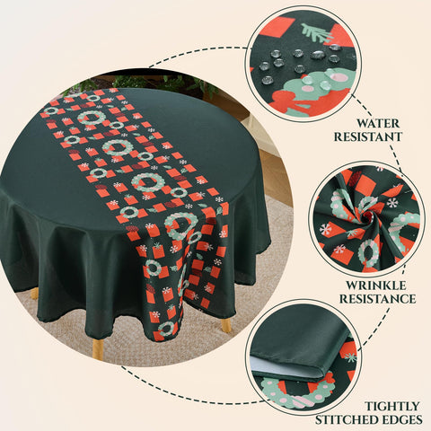 VidaFete mantel para mesa redonda de 60 pulgadas, ajuste perfecto para fiestas.