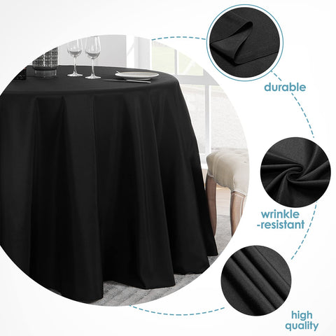 VidaFete mantel negro evita manchas y derrames en eventos.