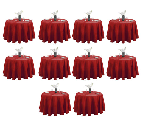 VidaFete mantel redondo 120 pulgadas, tejido poliéster suave para cenas cómodas.