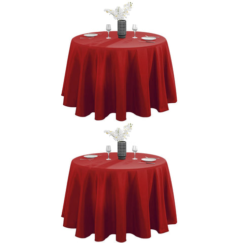 Mantel VidaFete redondo de 120 pulgadas protege la mesa y aporta color.